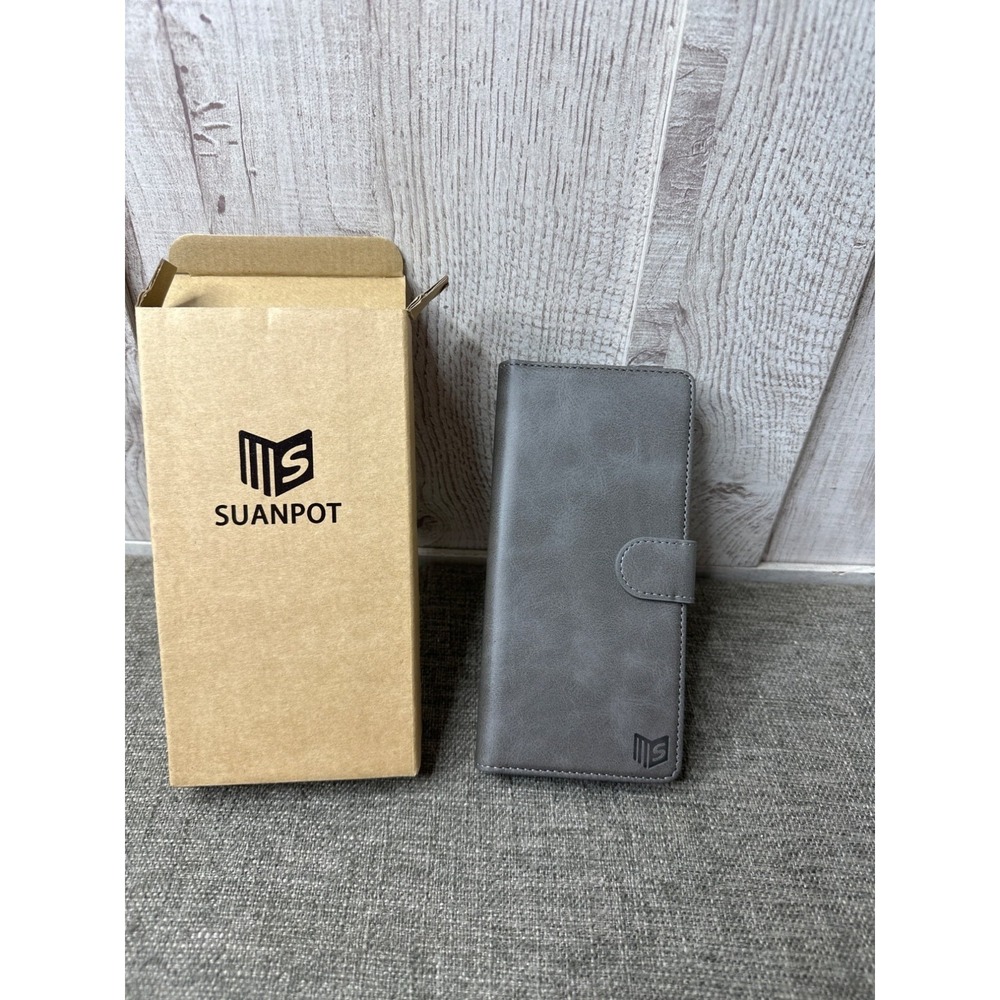 LG Stylo 7 4G Leather PU Wallet Case Gray